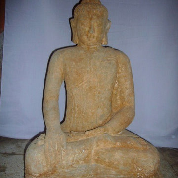 Hand carved Bali statues