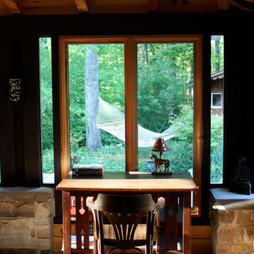 Post and Beam Porch with "Floating" Windows