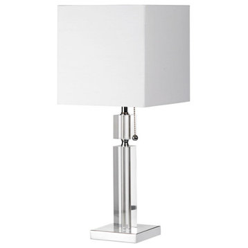 Lilia Square Table Lamp, White