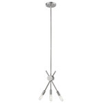 Eglo - Willsboro 3-Light Mini Pendant, Polished Nickel - The Eglo 3 Light Willsboro Pendant is a great choice for today's stylish interiors. With the adjustable arms and adjustable height you can create custom looks to fit your own style. Finished in a polished nickel with 3exposed bulbs (not included).