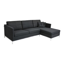Istanbul Sectional- Charcoal Wool - Sofas And Sectionals