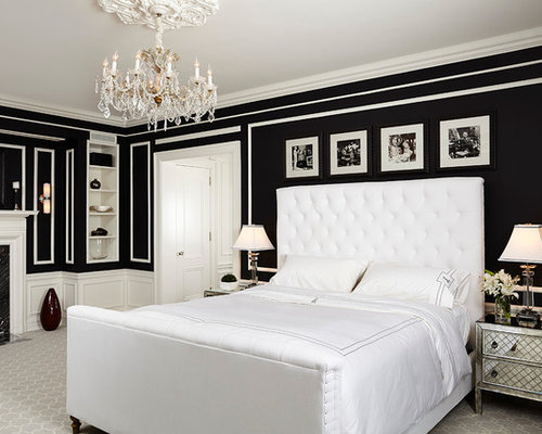 Black And White Bedroom | Houzz