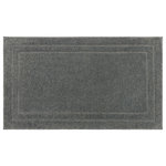 Mohawk Home - Mohawk Home Diplomat Knitted Bath Rug, Pewter, 1' 8" x 2' 10" - Refresh the bath spaces around your home with this essential bath collection featuring a stylish classic bordered design. Fit for a spa, these plush bath rugs offer everyday durability, sumptuous softness, and exquisite style in a variety of versatile sizes and colors to bring any bath space to life. Designed to hold up under heavy wear and tear, these resilient bath rugs offer advanced soil, stain, fade, and skid protection - the perfect choice for high-traffic areas.
