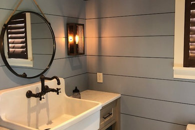 Example of a powder room design in Philadelphia
