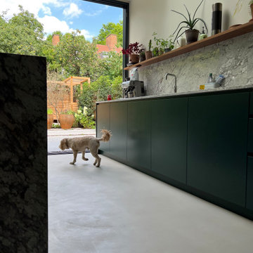 Decora Cement: Microcement on Kitchen and Living Room Floor - North London
