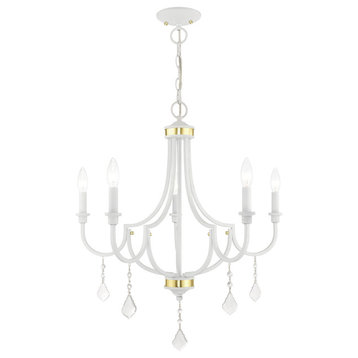 Transitional Chandelier, White