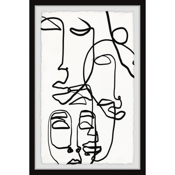 "Sleepy Faces" Framed Painting Print, 20x30