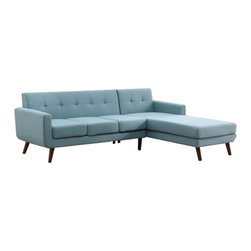 K&D - K&D Sherri Fabric Sectional - Sectional Sofas