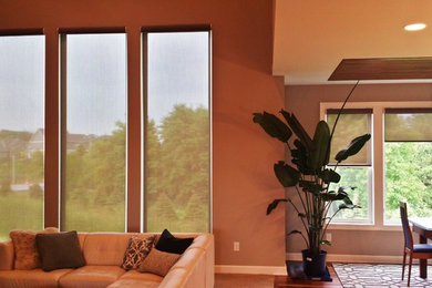 Minimalist living room photo in Minneapolis