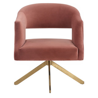 Safavieh Couture Quartz Swivel Accent Chair Contemporary Armchairs And Accent Chairs by HedgeApple Houzz