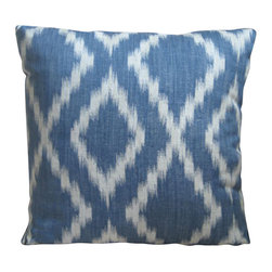 DECORATIVE PILLOWS MIAMI - Sofa Pillow, Denim Rombo 19"x 19" - Decorative Pillows