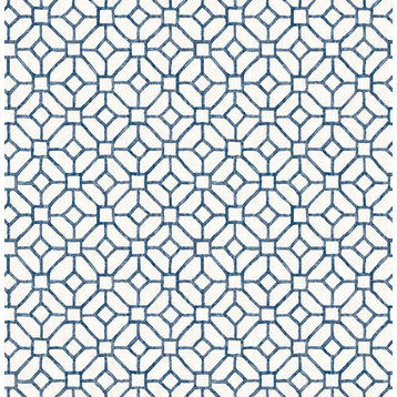 Modern Geometric Wallpaper, Blue, Bolt