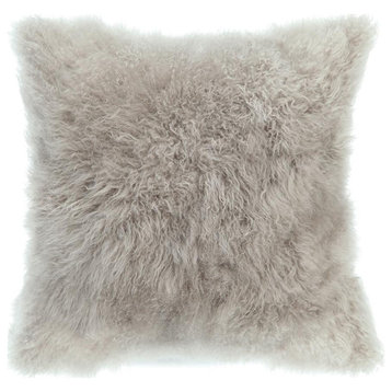 Cashmere Fur Pillow Light Grey