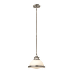 Hinkley Lighting - Hinkley Lighting Amelia Polished Antique Nickel CFL Mini-Pendant Light - Pendant Lighting