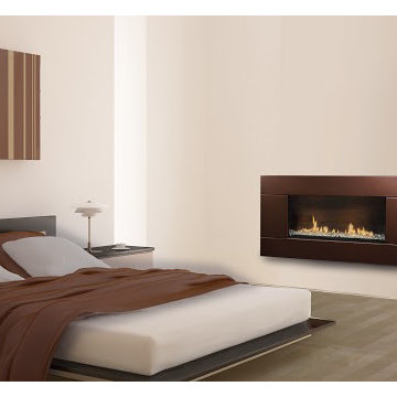 ESCEA Indoor Gas Florentine Bronze Fireplace - Ferro Front
