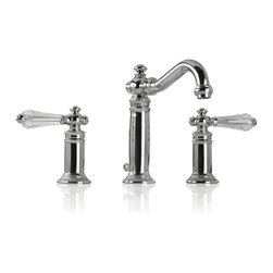 Widespread Lavatory With Elegant Crystal Handles - Products