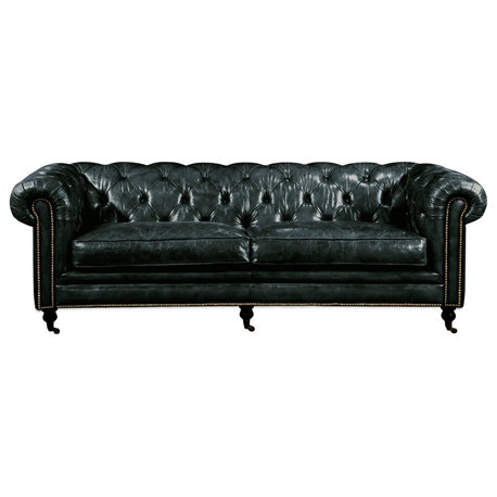 Birmingham Sofa Onyx Black Leather