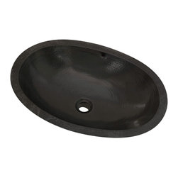 Belle Foret Model BFC12 AN Large Oval Lavatory Copper Sink - Bathroom Sinks