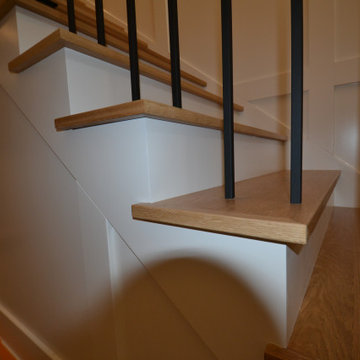 Modern Stair Remodel with Wall Wainscote
