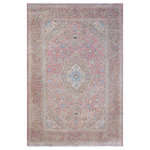 Bareens Designer Rugs - Vintage Antique Persian Kashan Reynolds Wool Rug - Create a new dimension of style in your space with this breath-taking antique hand knotted Persian rug. Made in Iran, this gorgeous hand-knotted rug features all vegetable dyes and 100% wool, adding luxurious texture and appearance. This gorgeous antique rug features an intricate design with a unique detailed border. Featuring an awe-inspiring color pallet and an intricate design handmade by skilled artisans is a great addition to any decor. Bring luxury and extravagance to your living space with this luxurious rug.