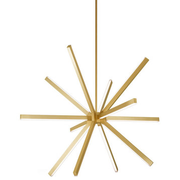 Kuzco - CH14348-BG - Sirius 48-in Brushed Gold LED Chandeliers