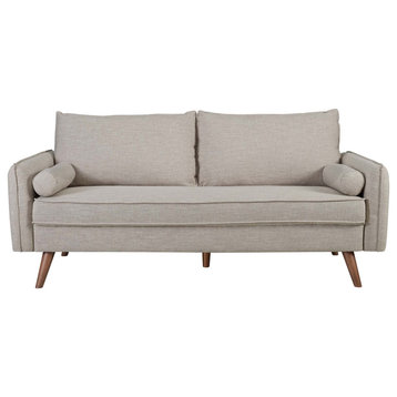 Revive Upholstered Fabric Sofa, Beige