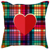 Checkers Heart Pillow Cover