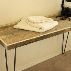 Reclaimed Wood Tall Console Table - Side Tables And End Tables