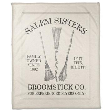 Salem Sisters Brooms 50x60 Throw Blanket