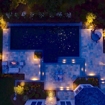 Franklin Lakes, NJ. Luxury swimming pool and geometric masterpiece