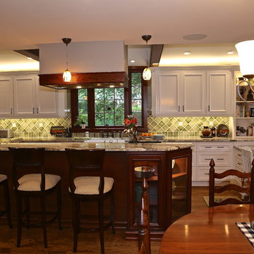 Farmhouse Kitchen Remodel | Rich Wood Accents & Expanded Chef’s Layout