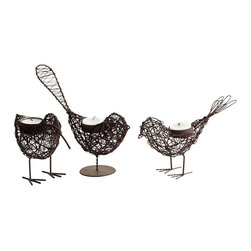 BIRD ON A WIRE TEALIGHT HOLDERS - NEW - Candleholders