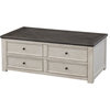 St. Claire Cream 2-Drawer Lift Top Cocktail Table