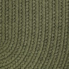 5'x8' Oval (5x8) Rug, Dark Sage (Green) Solid Carpet Braided