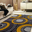 5'x7' Shaggy Yellow With Gray Living Room Area Rugs, Hand-Tufted