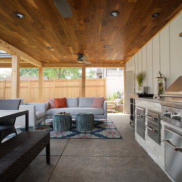 Project 3427-1 Outdoor Kitchen Pavilion + Covered Walkway + Garage + Landscaping