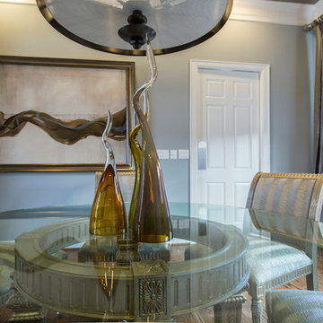 Meadows | Downtown Houston | Elegant Transitional Dining Room Remodel