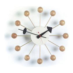 Nelson Ball Clock - Beech Natural - Clocks