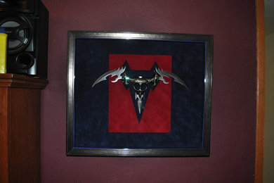Framed Steel Raven Skull Blade