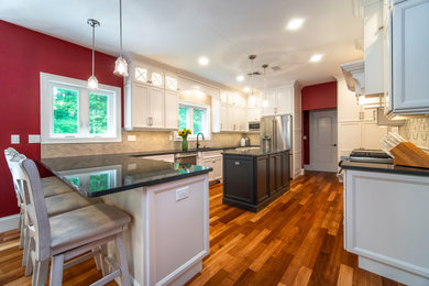 Large elegant kitchen photo in Bridgeport