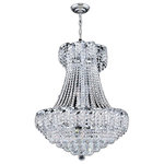 Crystal Lighting Palace - French Empire 11-Light Clear Crystal Chandelier, Chrome Finish - This stunning 11-light Crystal Chandelier only uses the best quality material and workmanship ensuring a beautiful heirloom quality piece. Featuring a radiant chrome finish and finely cut premium grade crystals with a lead content of 30%, this elegant chandelier will give any room sparkle and glamour.
