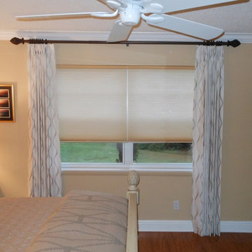 Curtains with Cellular Shades