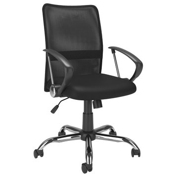 Workspace Office Chair With Contoured Black Mesh Back