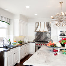kitchen white with dark perimeter