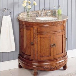Antique 36 inch Half Moon Bathroom Vanity - Bathroom Vanities And Sink Consoles