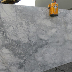 All Natural Stone - Super White Quartzite Slab - Kitchen Countertops