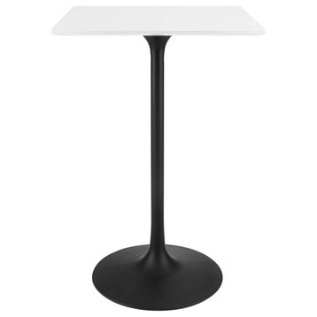 Lippa 28" Square Bar Table, Black White