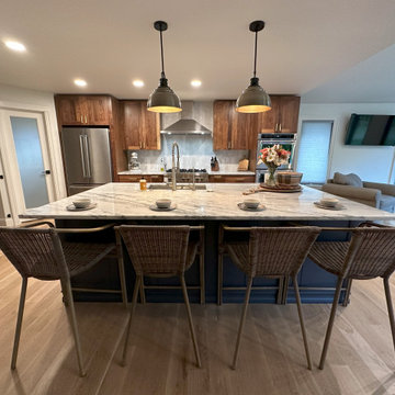 Showplace EVO Pendleton Kitchen in Walnut Natural and Hail Navy