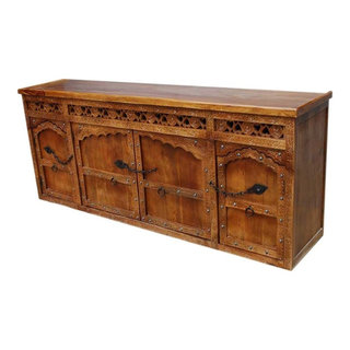 Ontario Hand Carved Solid Wood Extra Long Buffet Cabinet - Traditional -  Buffets And Sideboards - by Sierra Living Concepts Inc | Houzz