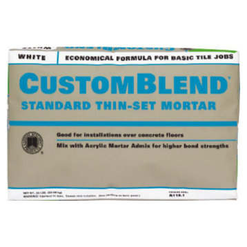 Custom® CBTSW50 CustomBlend® Standard Thin-Set Mortar, 50 Lb, White